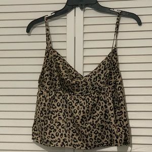 Forever 21 Leopard Print Crop Top Size M
